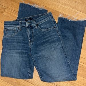 Lucky brand cropped mini boot jeans